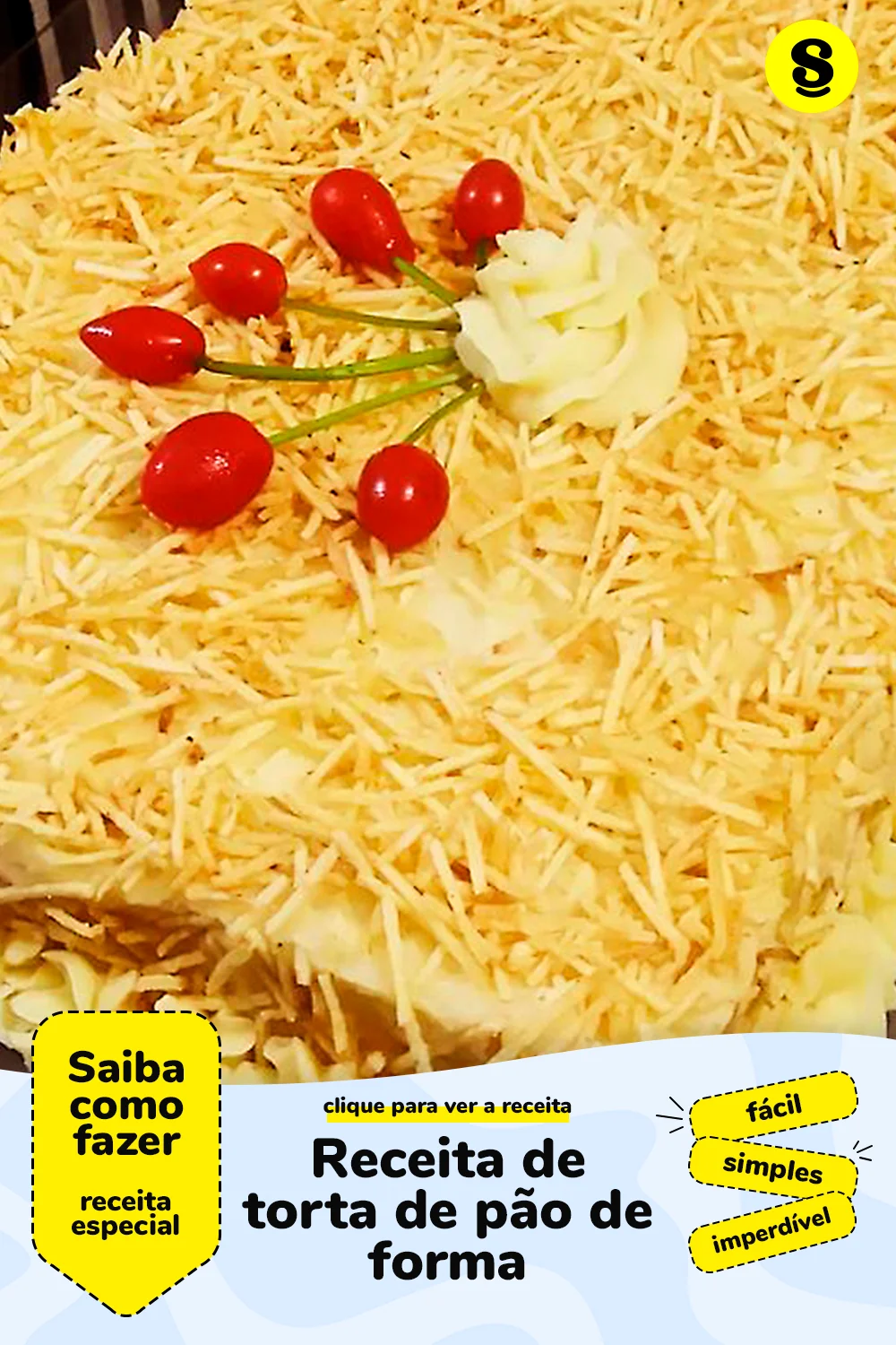 Receita de torta de pão de forma