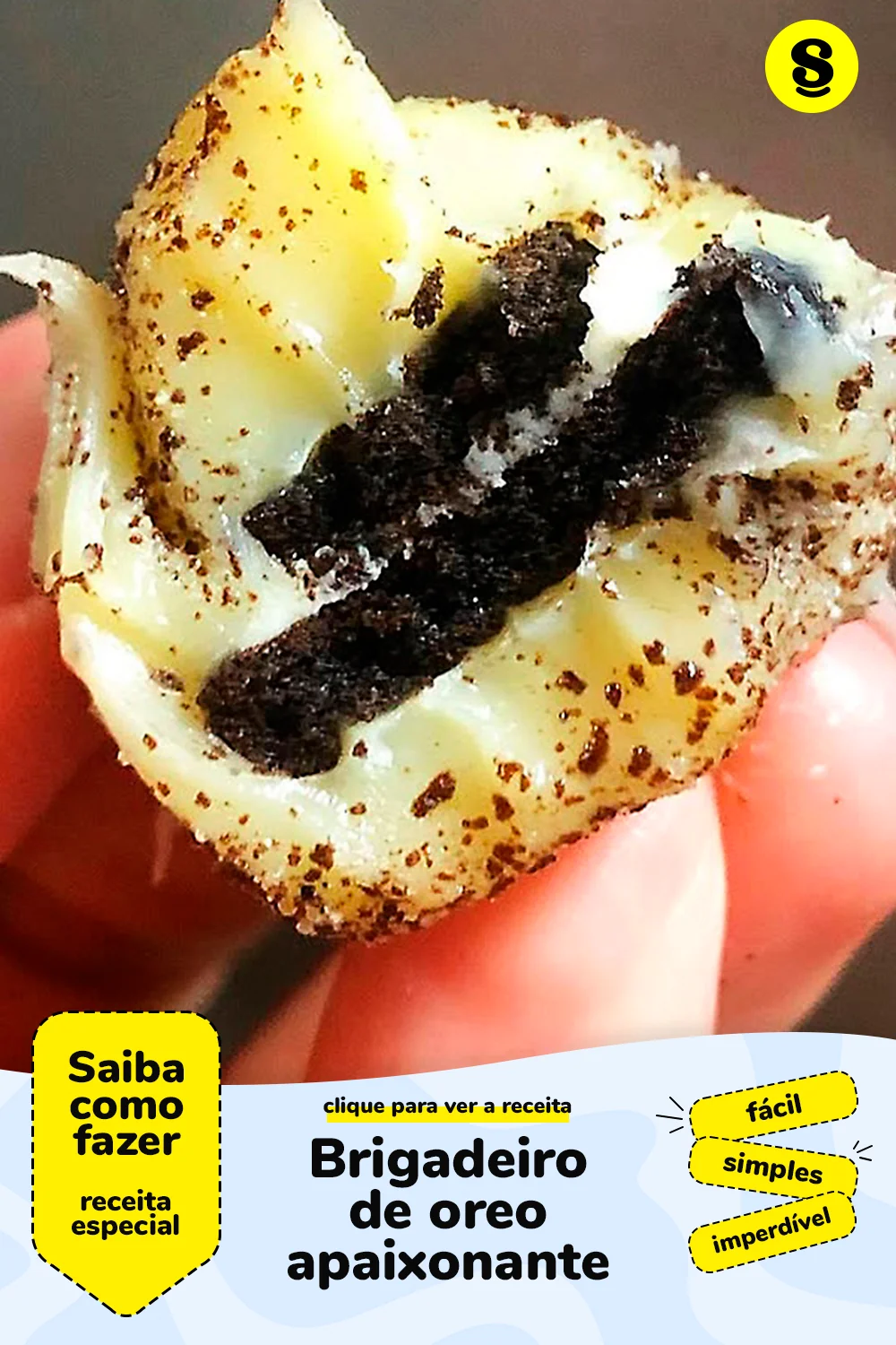 Receita de brigadeiro de oreo