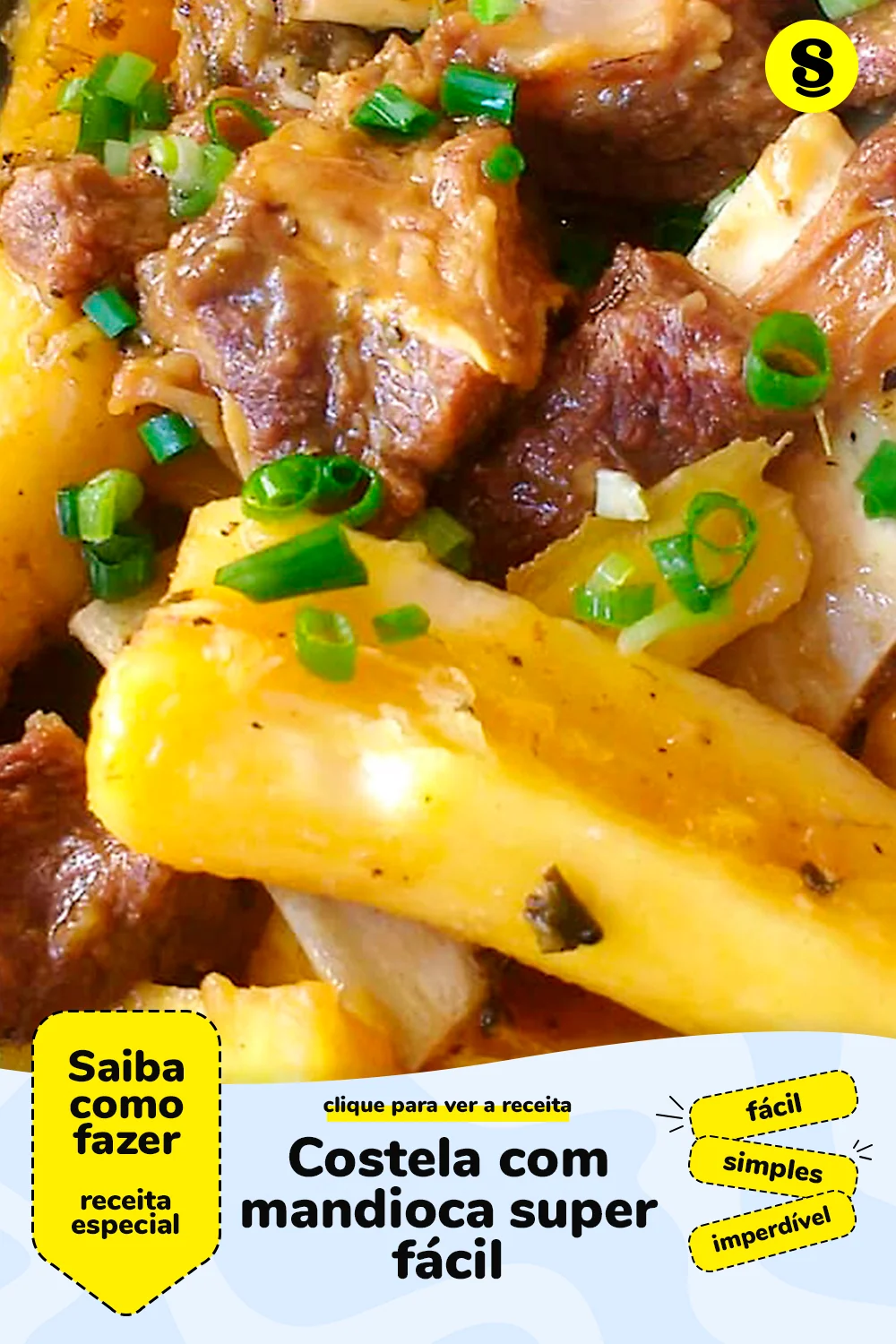 Receita de costela com mandioca