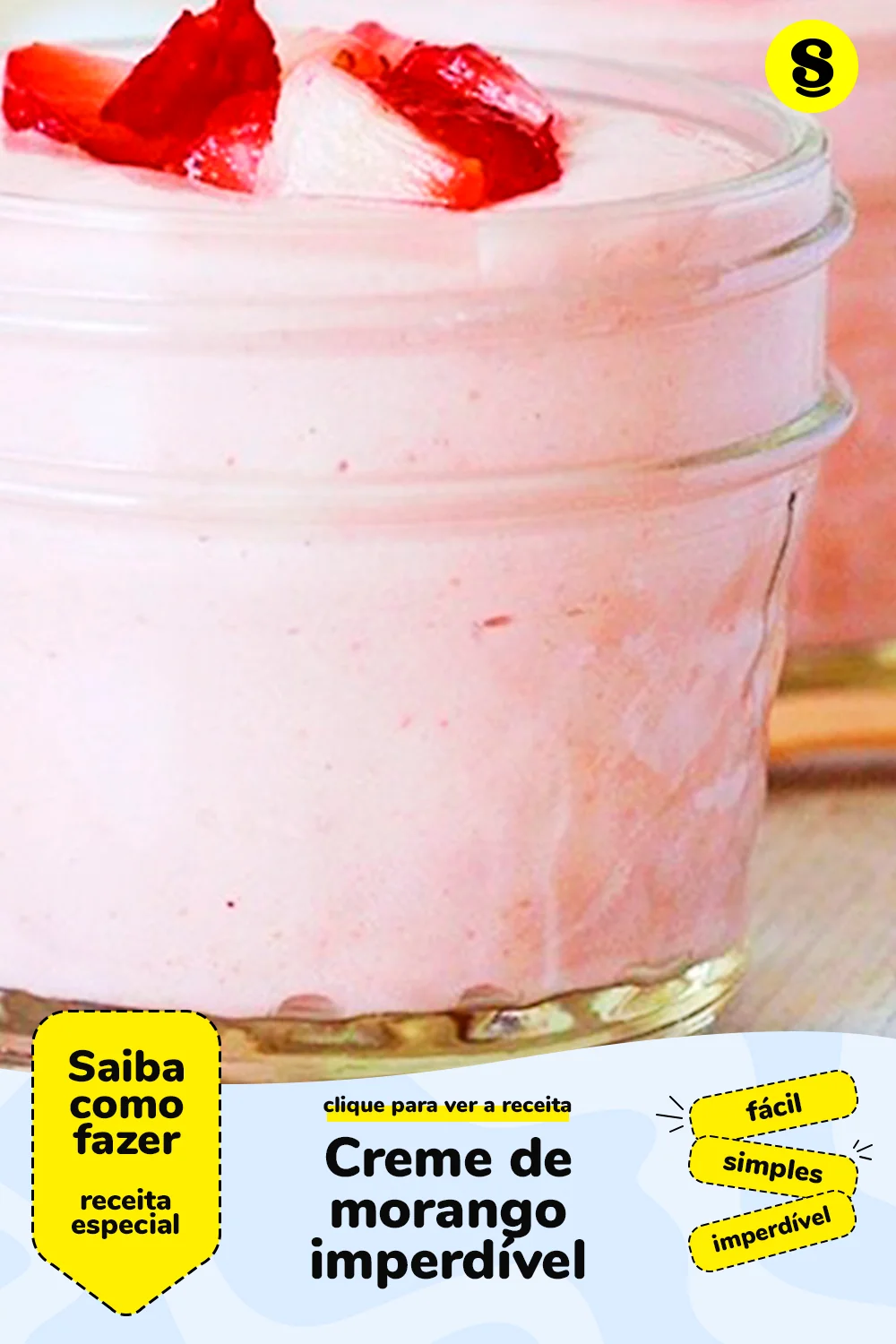 Receita de creme de morango