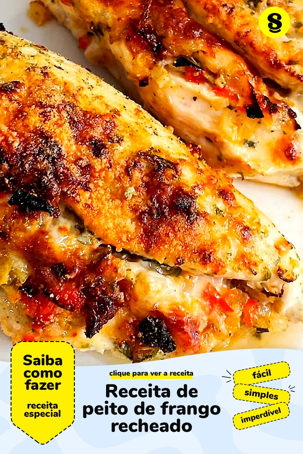 Receita de peito de frango recheado