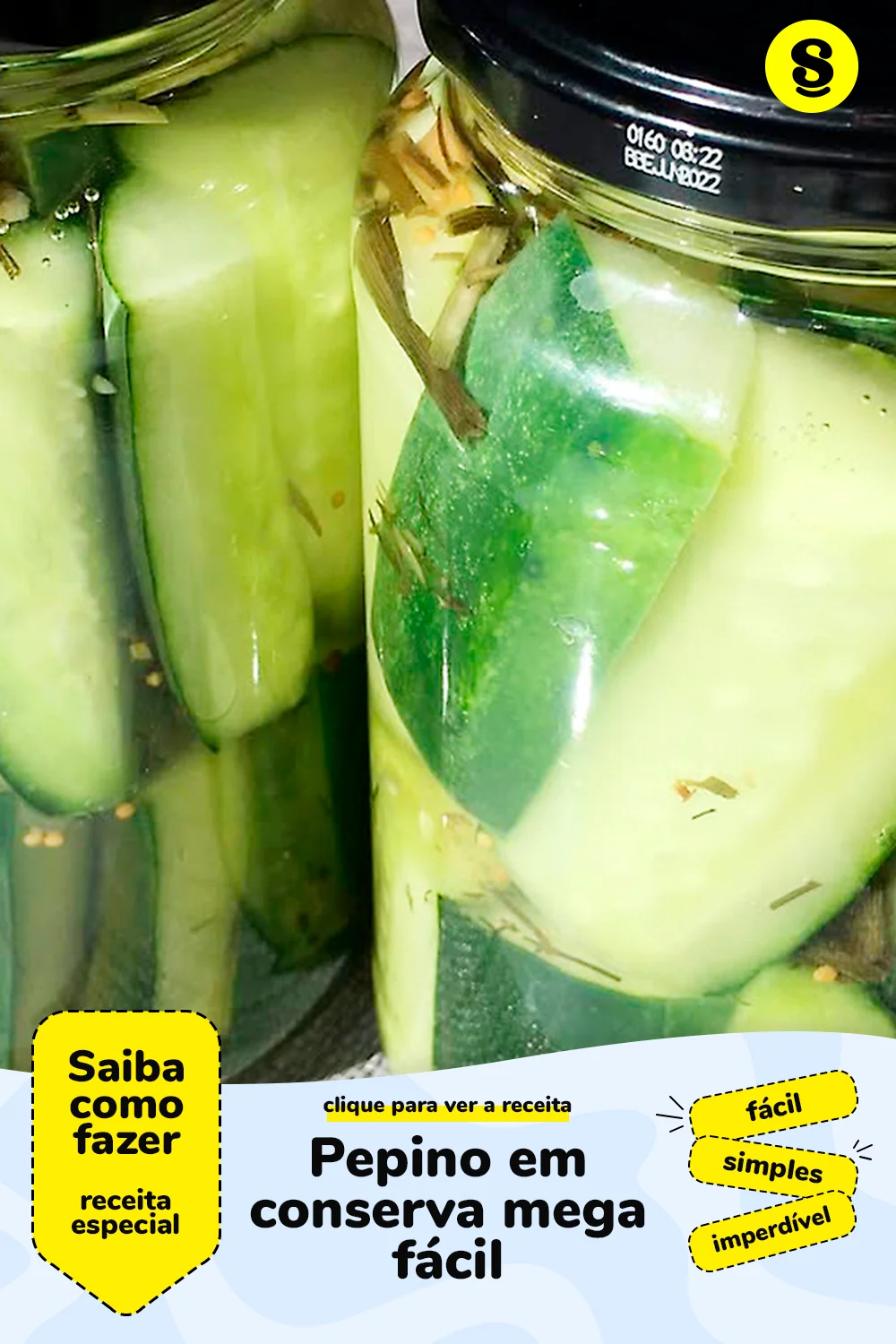 Receita de pepino em conserva