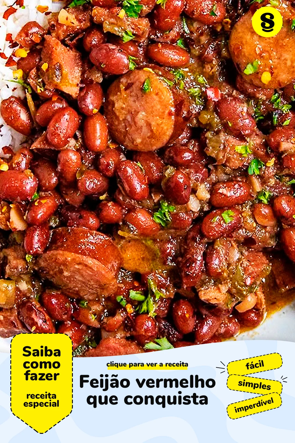 Receita de feijão vermelho